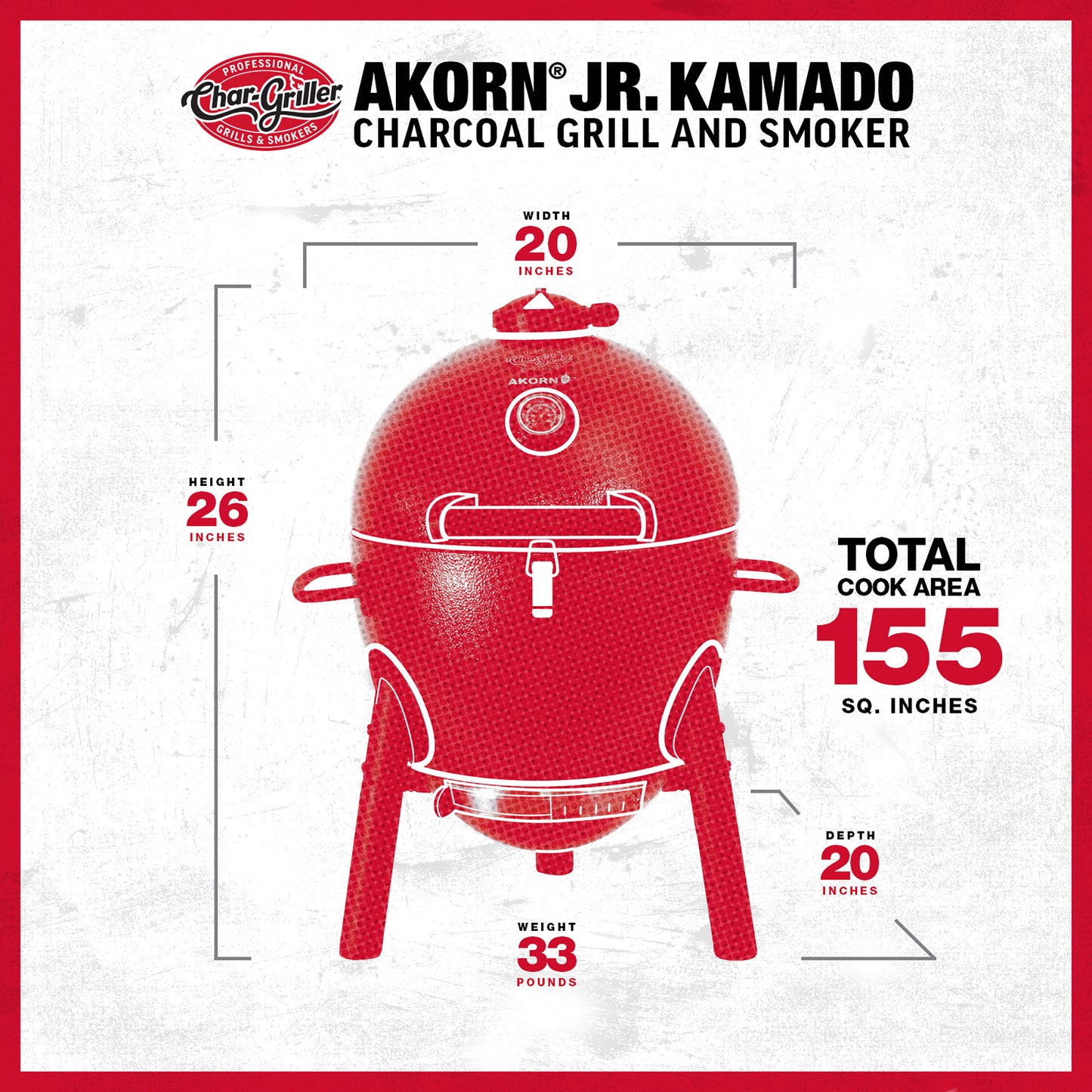 Char-Griller Akorn Jr Kamado