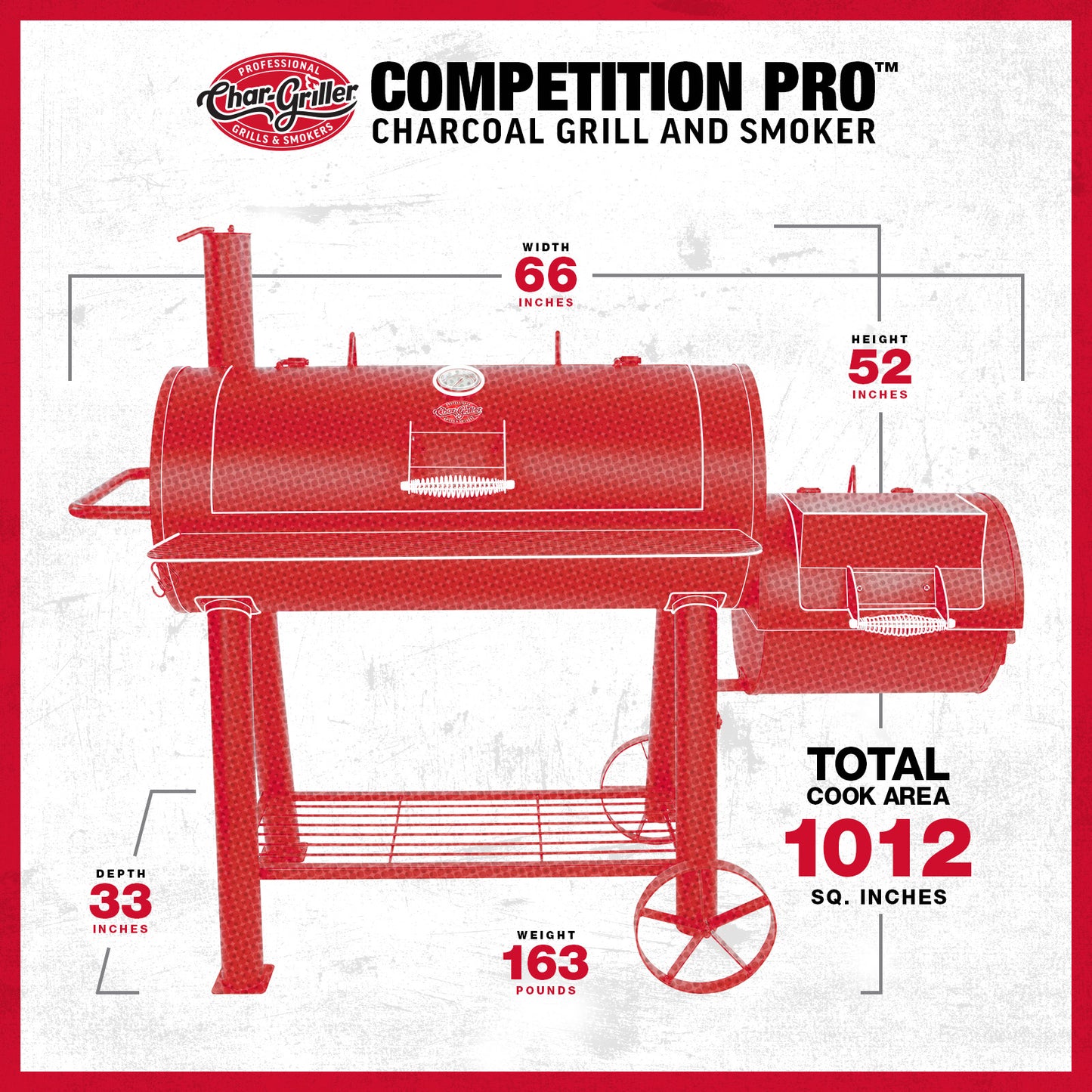 Char-Griller Competition Pro Offset Grill and Smoker