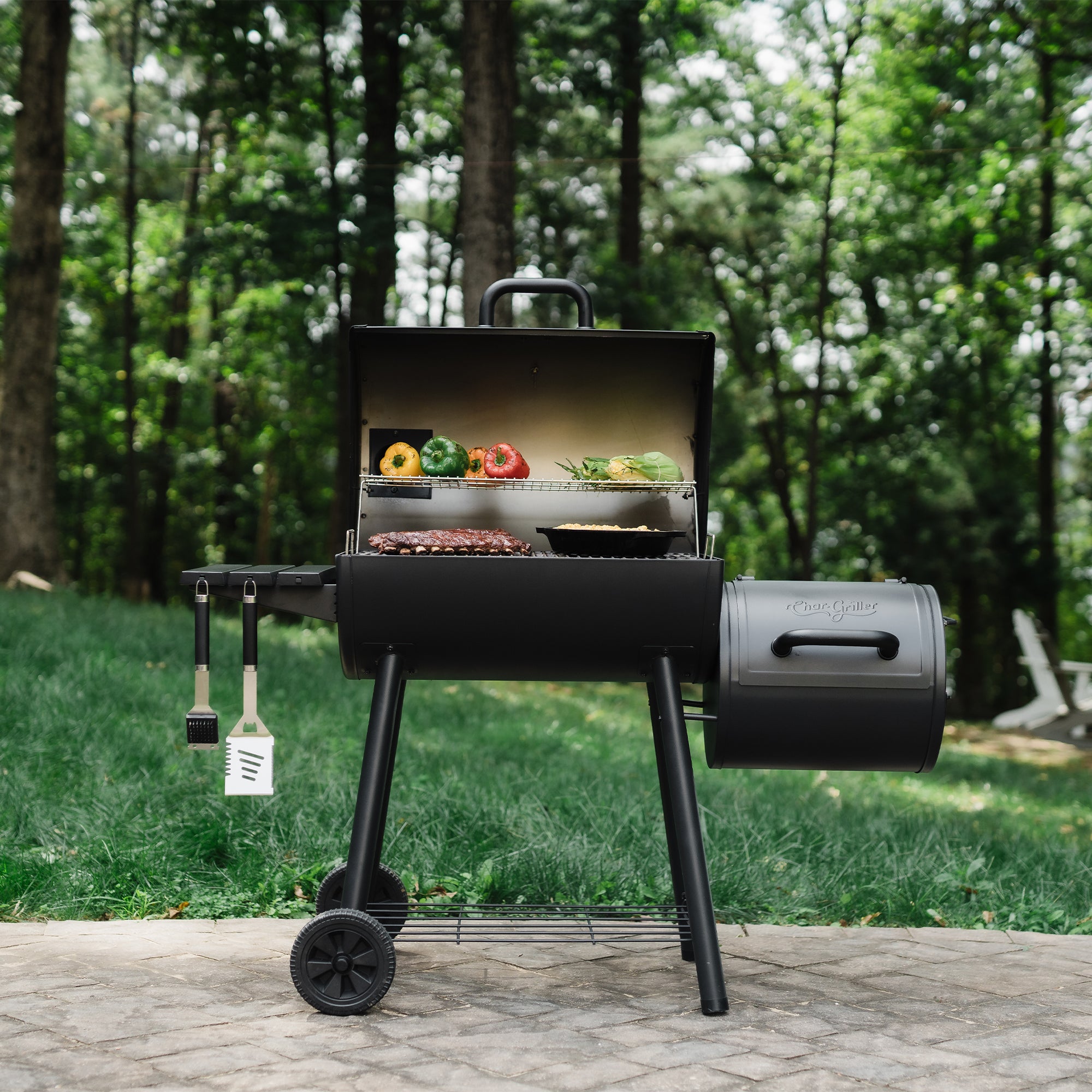 Char-Griller Smokin' Pro™ Barrel Grill and Offset Smoker